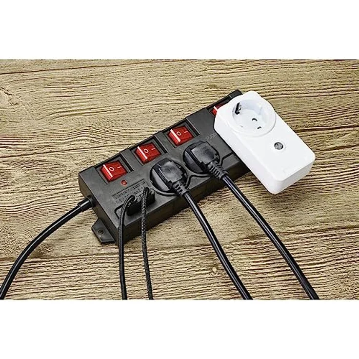 Sygonix RF-4737788 Steckdosenleiste mit Schalter Schwarz Schutzkontakt 1 St. – Bild 4