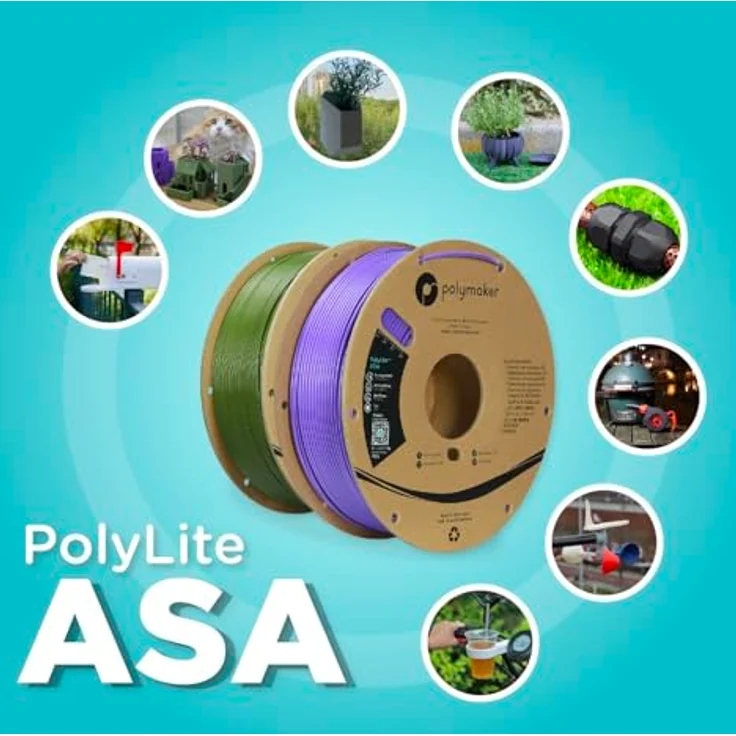 Polymaker PolyLite ASA Army Green Filament, witterungsbeständig, UV-beständig, hitzebeständig, 1.75 mm – Bild 4