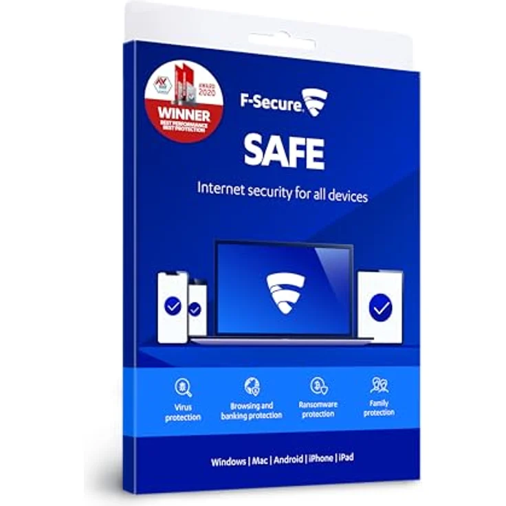 F-Secure Internet Security für 3 Geräte 1 Jahr + 6 Monate, Online Schutz für alle Geräte, besonders geeignet für Gamer, geringste Systembelastung – Bild 1