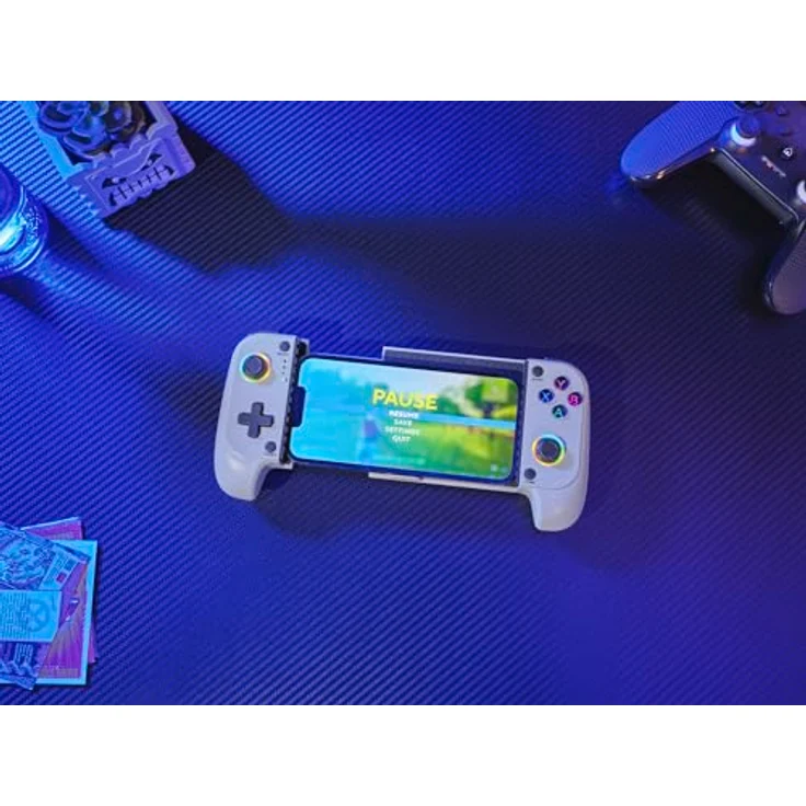 Trust GXT735G Mylox, Wireless Gaming Controller für Android und iOS mit Bluetooth 5.0, dualem Vibrationsfeedback, RGB-LED-Tasten, grau – Bild 9