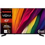 Telefunken VIDAA D43U790B2CW, 43 Zoll 4K Smart TV mit Dolby Vision, HDR, Triple-Tuner und 6 Monate HD+, LED TV schwarz