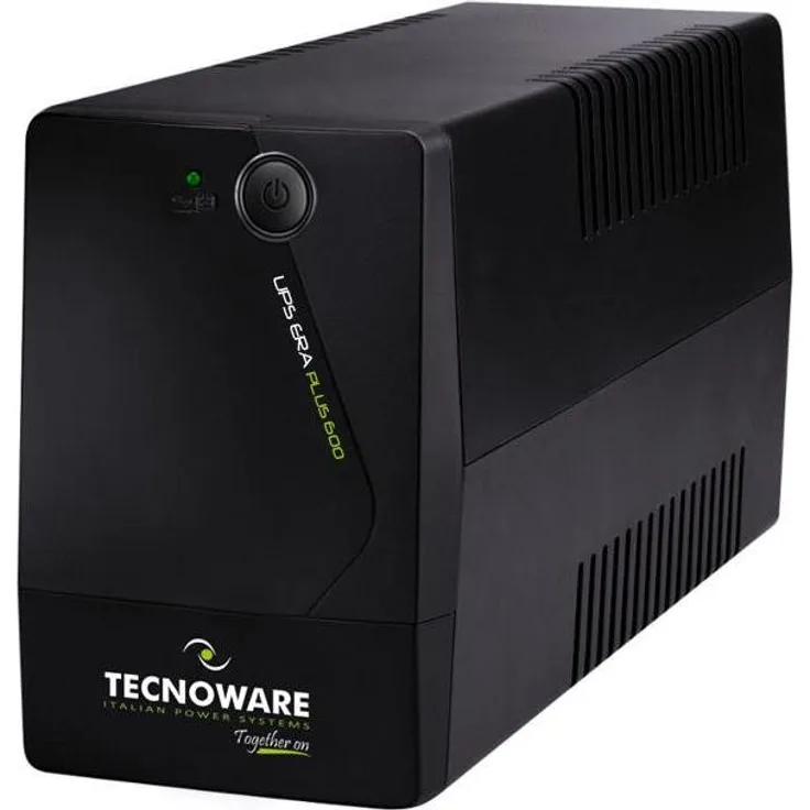 Tecnoware FGCERAPL602SCH Era Plus 600 Schuko, Line-interaktive USV mit 420 W, 12V 7Ah Batterie und 2 Schuko-Ausgängen