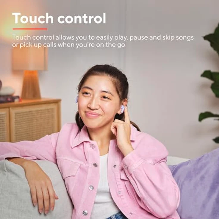 Trust Yavi Enc Earbuds, kabellose In-Ear Kopfhörer in Lila mit hochwertigem Sound – Bild 5