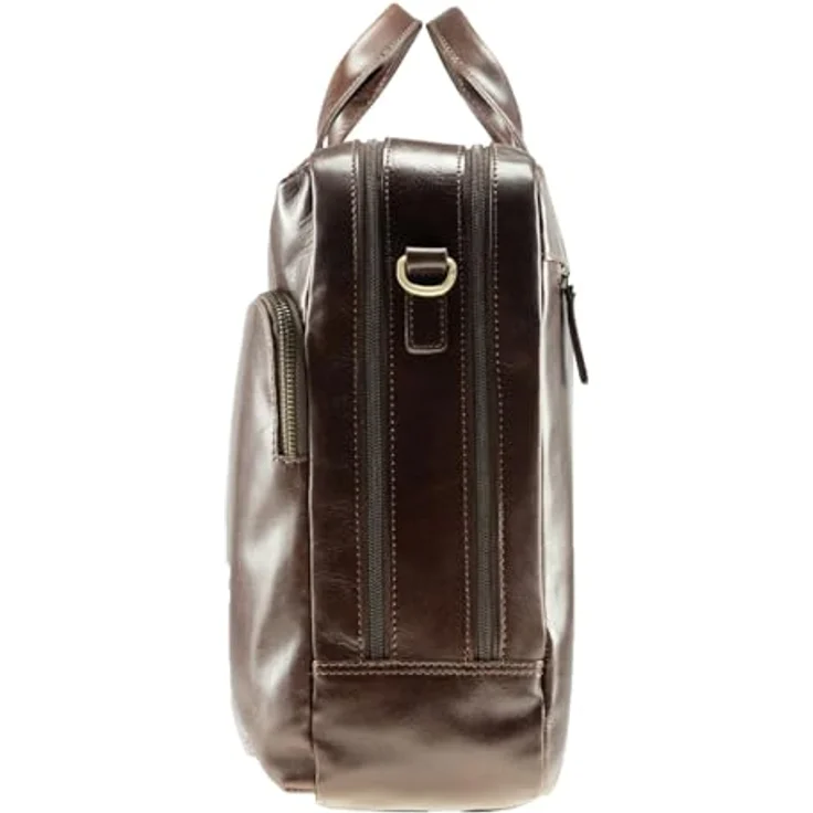 Jost Skagen Business Bag, Laptop-Tasche mit gepolsterten Fächern, Rotbraun, 41 x 31 x 11 cm – Bild 4