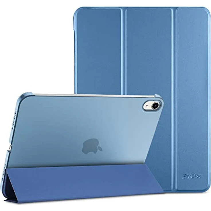 ProCase Hülle für iPad A16 11" 2025 & iPad 10. Gen 10,9" 2022, ultradünne Hartschutzhülle mit Smart Cover und Auto Wake/Sleep, blau – Bild 1