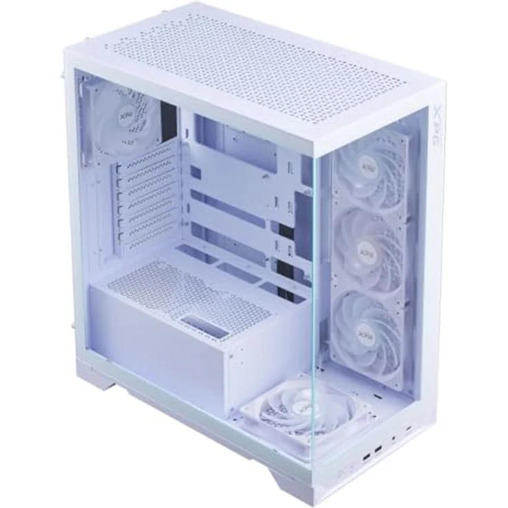 ADATA XPG CASE MID.T Invader X BTF White Black 4+1 ARGB Fan, PC-Gehäuse mit Reverse-Blade-Lüftern und vielseitiger Kompatibilität – Bild 1