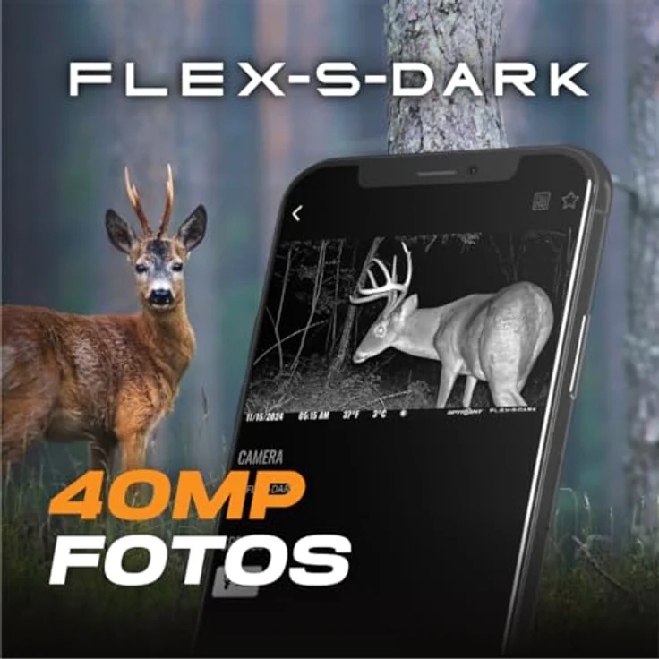 Spypoint FLEX-S-DARK, Mobilfunk-Wildkamera mit 40 MP Auflösung, Solarpanel und 30 m Reichweite – Bild 9