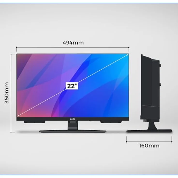 Cello C2224SH, 22 Zoll Fernseher mit Triple-Tuner DVB-C/-S2/-T2, Pitch Perfect Sound, ideal für kleine Räume – Bild 5
