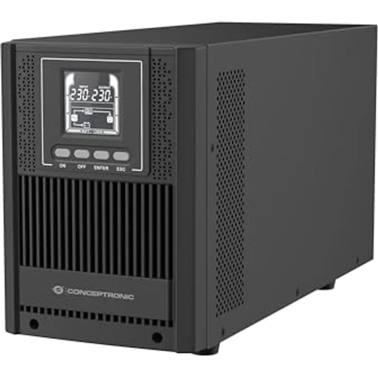 Conceptronic ZEUS52E2K 2000VA 1800W Online-Tower-USV, IEC - Generatorkompatibel, ECO-Modus, USB-Verbindung