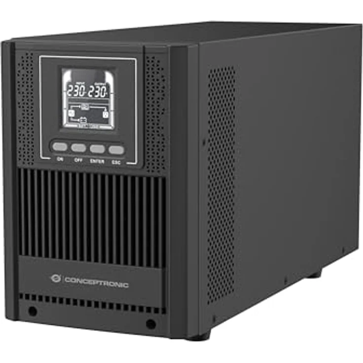 Conceptronic ZEUS52E2K 2000VA 1800W Online-Tower-USV, IEC - Generatorkompatibel, ECO-Modus, USB-Verbindung – Bild 1