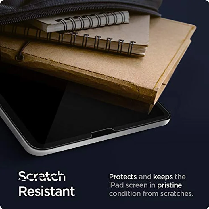 Spigen Glas.tR EZ Fit Schutzglas kompatibel mit iPad Pro 11 Zoll M2 (2022), iPad Pro 11 Zoll (2021/2020/2018), iPad Air 5 (2022), iPad Air 4 (2020), Installationsschablone, Kristallklar, 9H Folie – Bild 4