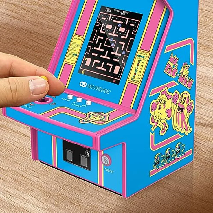 My Arcade MS.PAC-MAN MICRO PLAYER PRO, Retro-Arcade-Automat mit 2.75" Hochformat-Display, integriertem Lautsprecher und USB-C®-Stromversorgung – Bild 3