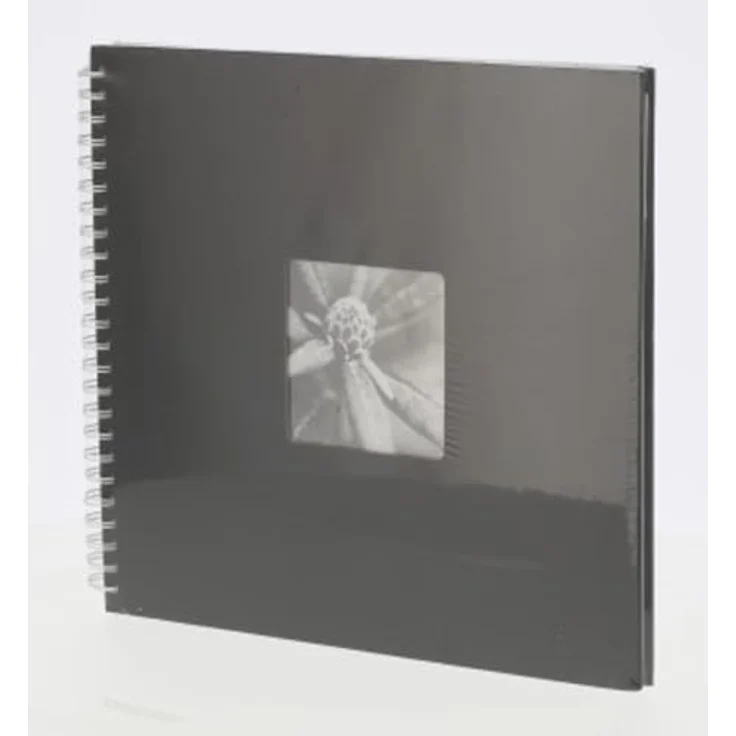 Hama Jumbo Fotoalbum, 36 x 32 cm, 50 weiße Seiten, 25 Blatt, mit Ausschnitt für Bildeinschub, Fotobuch schwarz – Bild 8