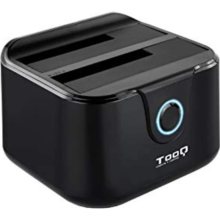 TooQ TQDS-802B - Dockingstation Anschlussbasis mit doppeltem SATA Schacht für 2,5 und 3,5 Zoll Laufwerke, USB 3.0 und USB 2.0-HOST, Offline CLONE Funktion, Farbe Schwarz – Bild 2