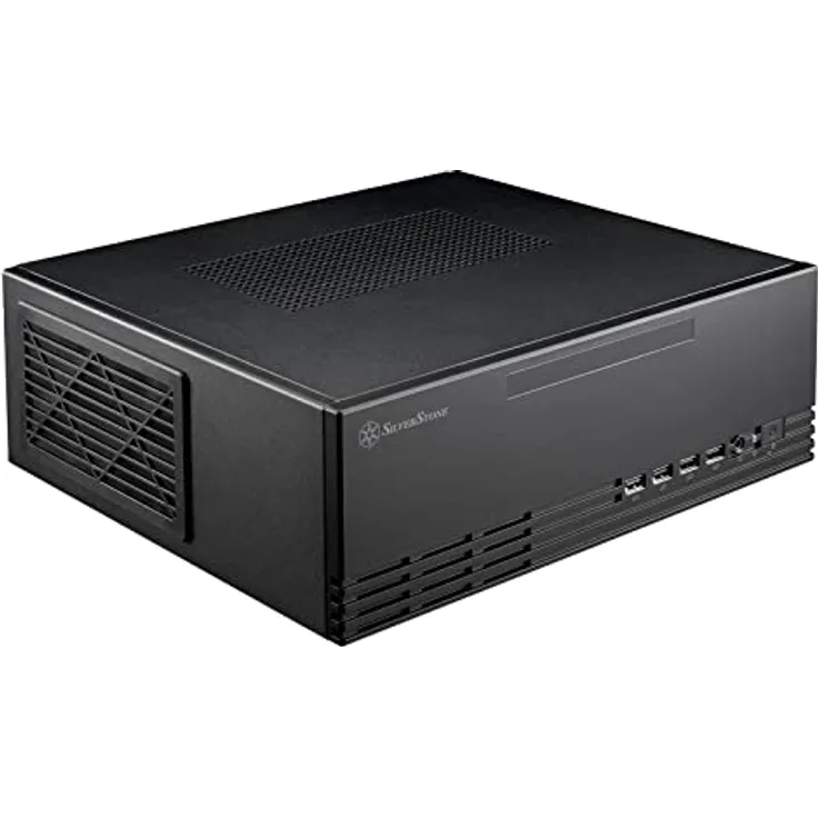SilverStone Technology SST-ML11B - Milo Schmales und kompaktes Micro-ATX-Gehäuse, Unterstützt Netzteil im TFX-Formfaktor