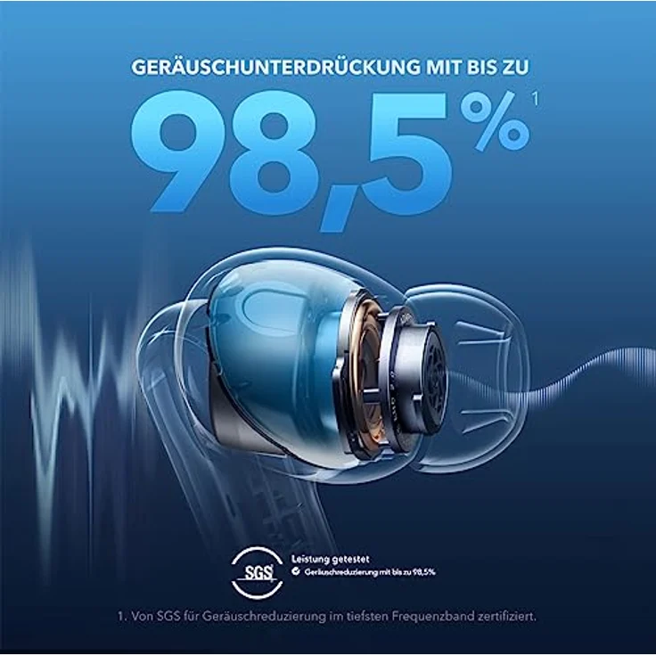 soundcore by Anker Liberty 4 NC Kabellose Earbuds mit Geräuschunterdrückung, 98,5% Noise Cancelling, Adaptive Geräuschunterdrückung für Ohren und Umgebung, Hi-Res Sound, 50H Wiedergabe (Rosa) – Bild 2