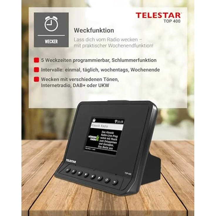 Telestar TOP 400 Internetradio, DAB+/FM, schwarz – Bild 10