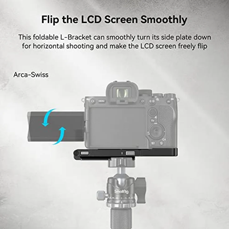SMALLRIG Faltbare L-Halterung für Sony A7R V / A7 IV / A7S III, L-Bracket Faltbare Seitenplatte für Arca-Swiss, unterstützt den schnellen Wechsel zwischen horizontaler und vertikaler Aufnahme - 3984 – Bild 5