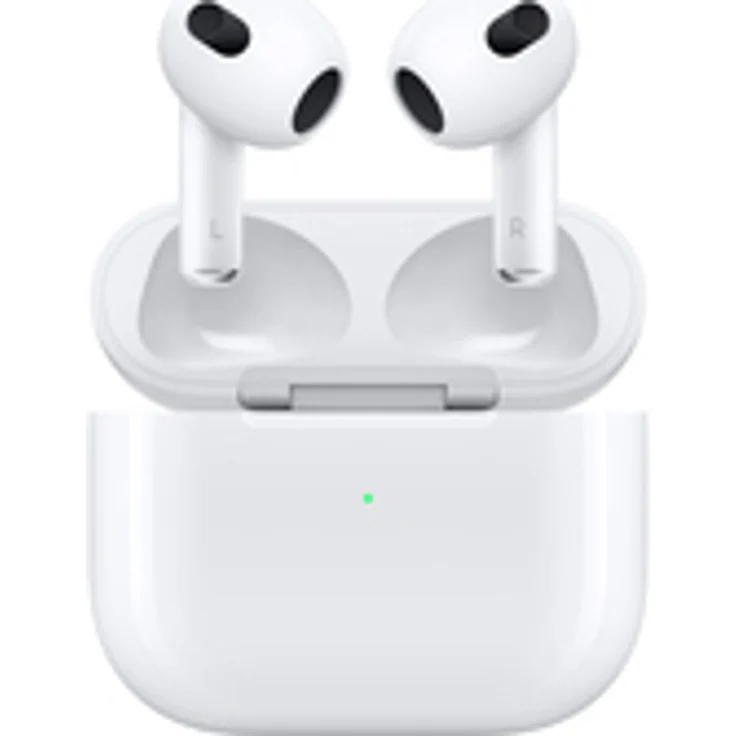 Apple AirPods (3. Generation), True Wireless Kopfhörer für Anrufe/Musik mit Bluetooth und kabelloser Ladehülle, Weiß (MME73RU/A)