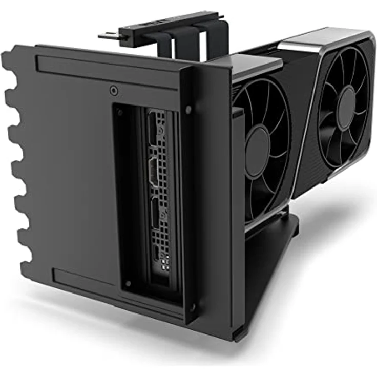 Nzxt Vertical GPU Mounting Kit - AB-RH175-B1-175 mm PCIe 4.0x16 Riser-Kabel – GPU-Halterung – Robuste Stahlhalterung – Nur kompatibel mit Gehäusen der H5-, H7- und H9-Serie - Schwarz – Bild 2