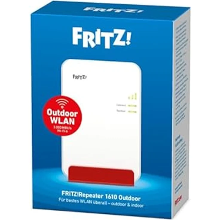 Fritz! FRITZ!Repeater 1610 Outdoor, WiFi 6 Repeater mit 3000 MBit/s, Mesh-fähig, PoE-Funktion, IP54 Gehäuse – Bild 4