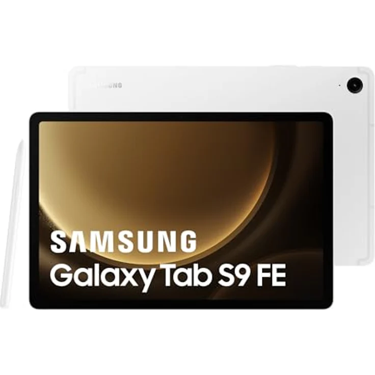 Samsung Galaxy Tab S9 FE Android-Tablet, Mit Stift (S Pen), Lange Akkulaufzeit, Simlockfrei ohne Vertrag, WiFi, 256 GB, Silber – Bild 1
