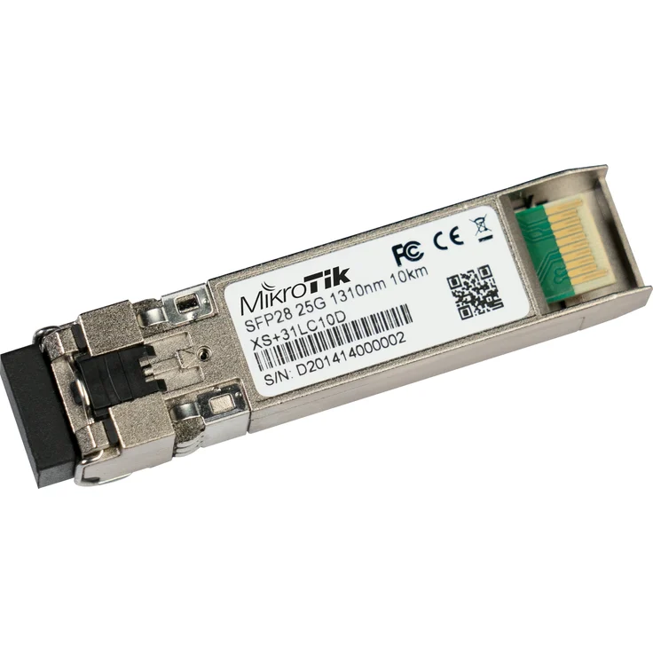 MikroTik XS+31LC10D Transceiver, SFP/SFP+/SFP28 Modul, Silber, LC/UPC Einzelmodus - bis zu 10 km
