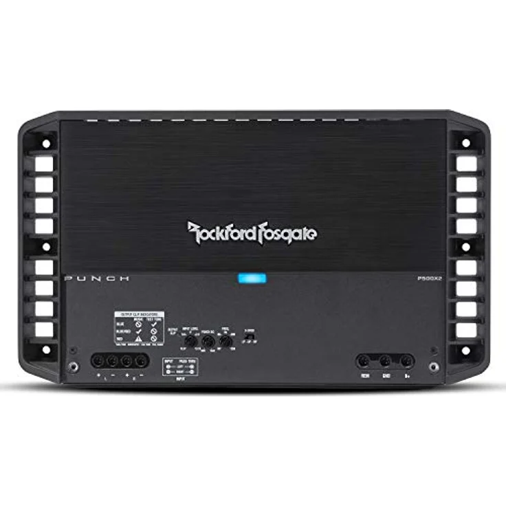 Rockford Fosgate P500X2 PUNCH 2-Kanal Verstärker, 2 × 150 W RMS, Class-AB, variabler Hoch- und Tiefpassfilter, Aluminiumgehäuse – Bild 2