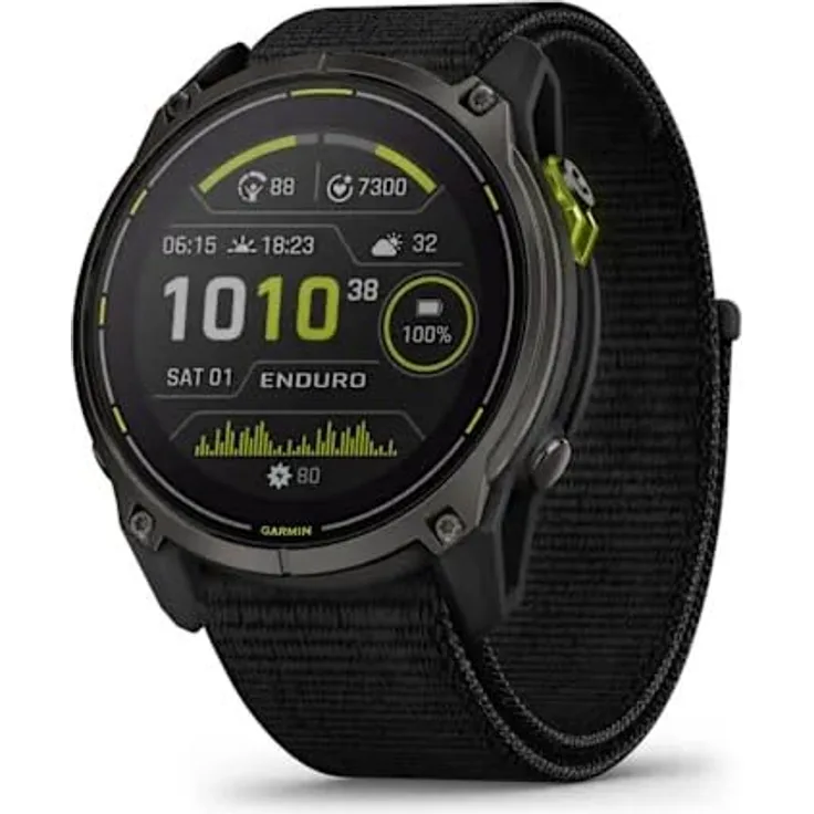 Garmin Enduro 3 Solar Sapphire Schwarz/Carbongrau Titan