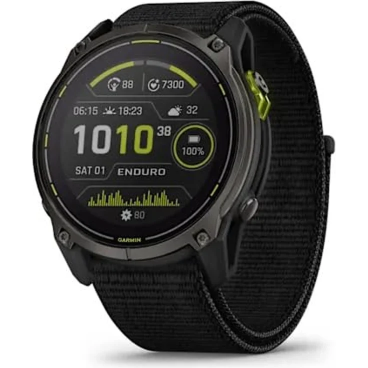 Garmin Enduro 3 Solar Sapphire Schwarz/Carbongrau Titan – Bild 1