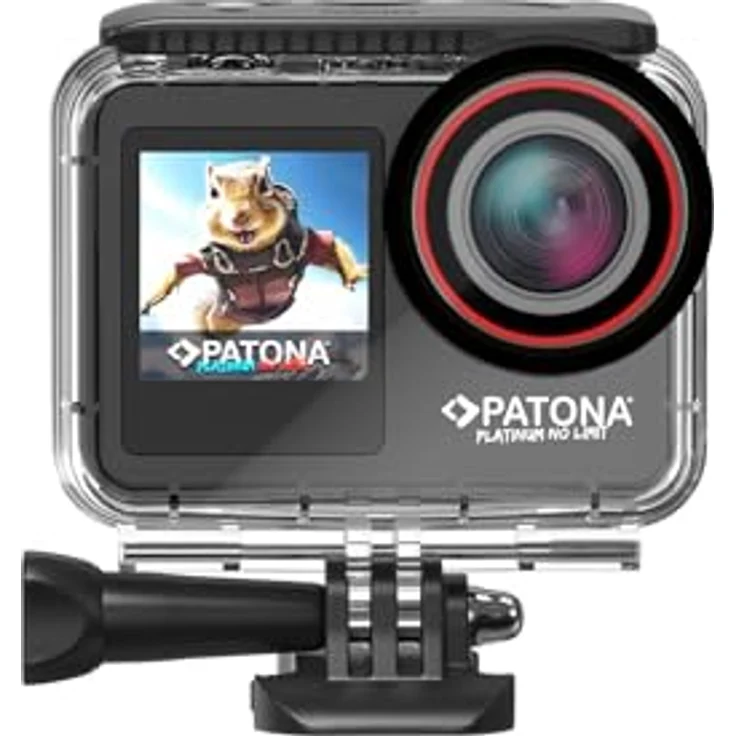 Patona Life SL5, 6K Action Cam mit Dual-Farbbildschirm, WLAN und wasserdichtem Gehäuse, Schwarz – Bild 5