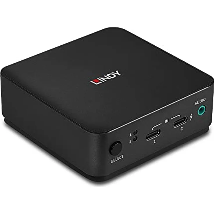 LINDY 2 Port Type C, DisplayPort 1.2 KVM Switch – Bild 1