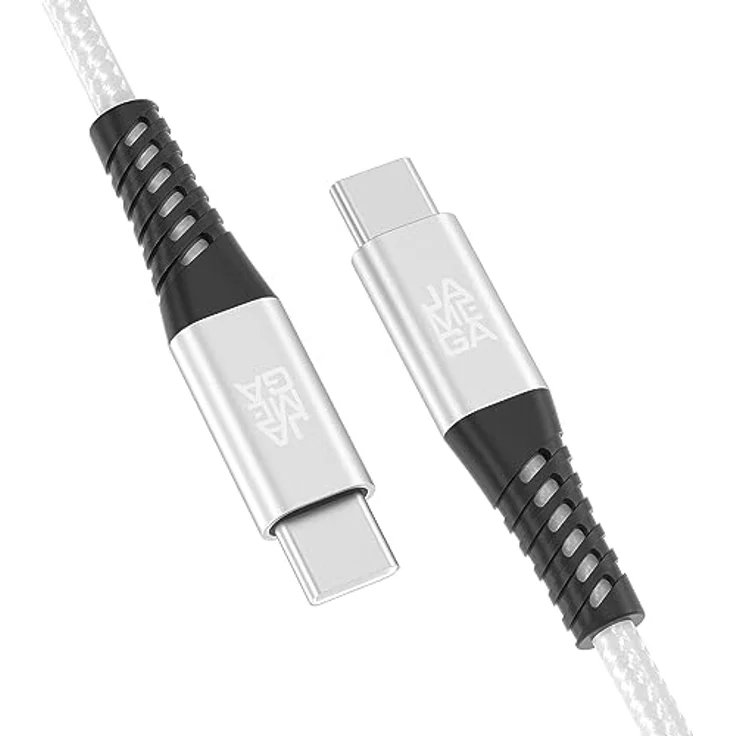 JAMEGA USB Typ C Kabel Weiß 0,5m | Fast Charge Sync | Kompatibel mit iPhone 15 Pro Max iPad Pro Air Samsung Macbook Tablets Huawei – Bild 1