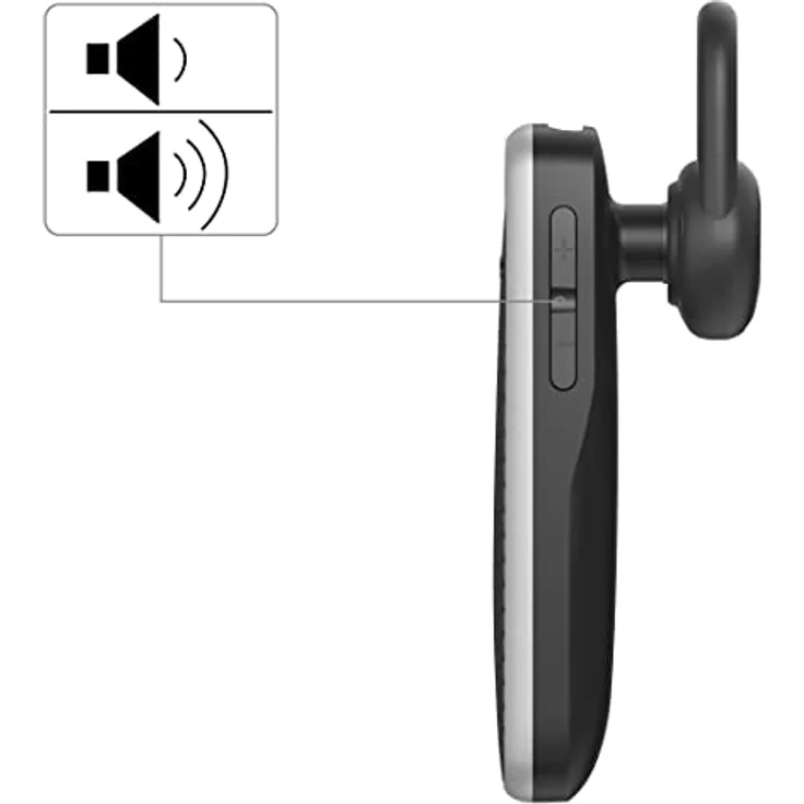 Hama 184069 MyVoice700 In-Ear Bluetooth Kopfhörer kabellos, Schwarz, Silber – Bild 4