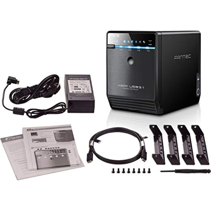 FANTEC QB-35U31 Externes 4-fach Festplattengehäuse (für 4x 8, 89 cm (3, 5 Zoll) SATA I-II-III Festplatten, USB 3.1 Generation II, Metallgehäuse) – Bild 6