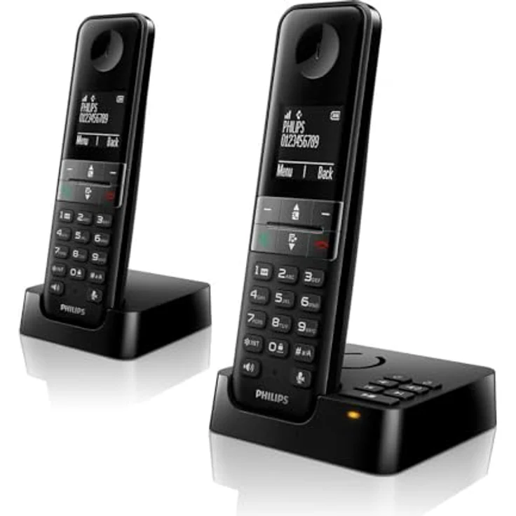 Philips D4752B-01 DECT Schnurlostelefon mit Anrufbeantworter, 2 Mobilteile – Bild 2