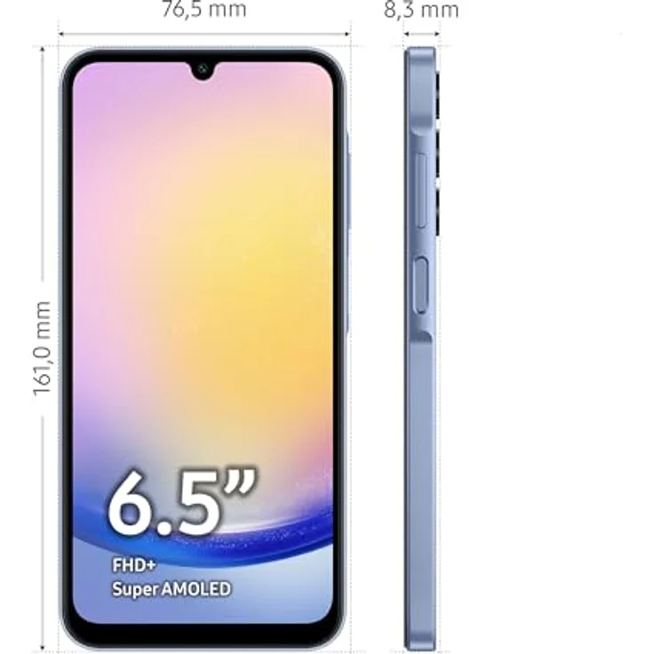 Samsung Galaxy A25 5G Smartphone, Simlockfrei ohne Vertrag, 128 GB, Blau – Bild 3