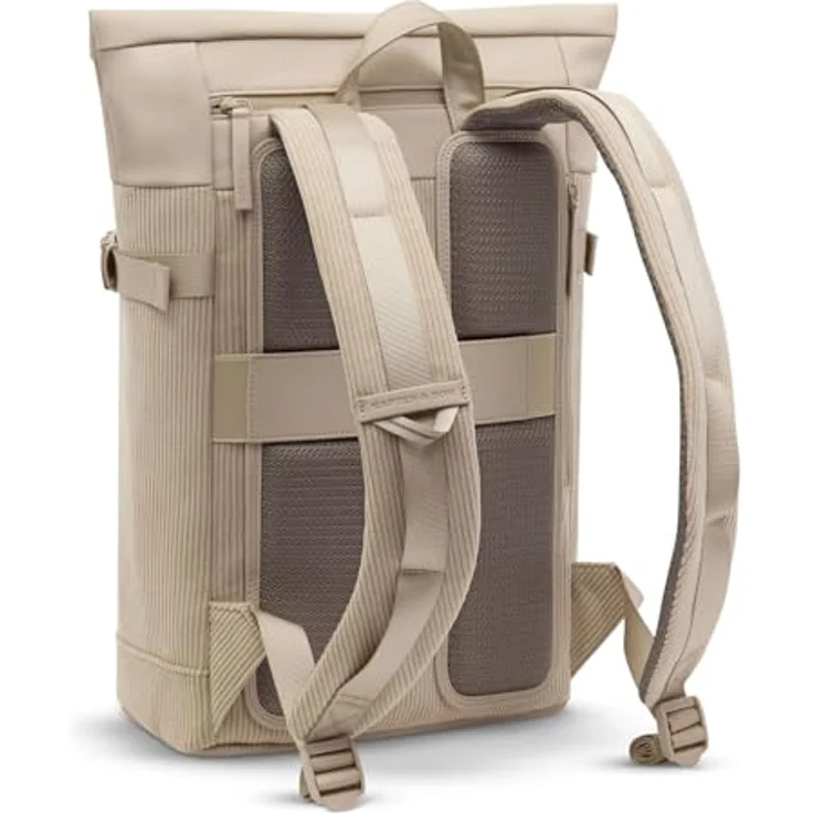 Kapten & Son Helsinki Cord Backpack, Freizeitrucksack mit Laptopfach bis 15,6 Zoll, 17L, wasserabweisend, Dusty Sand beige – Bild 3