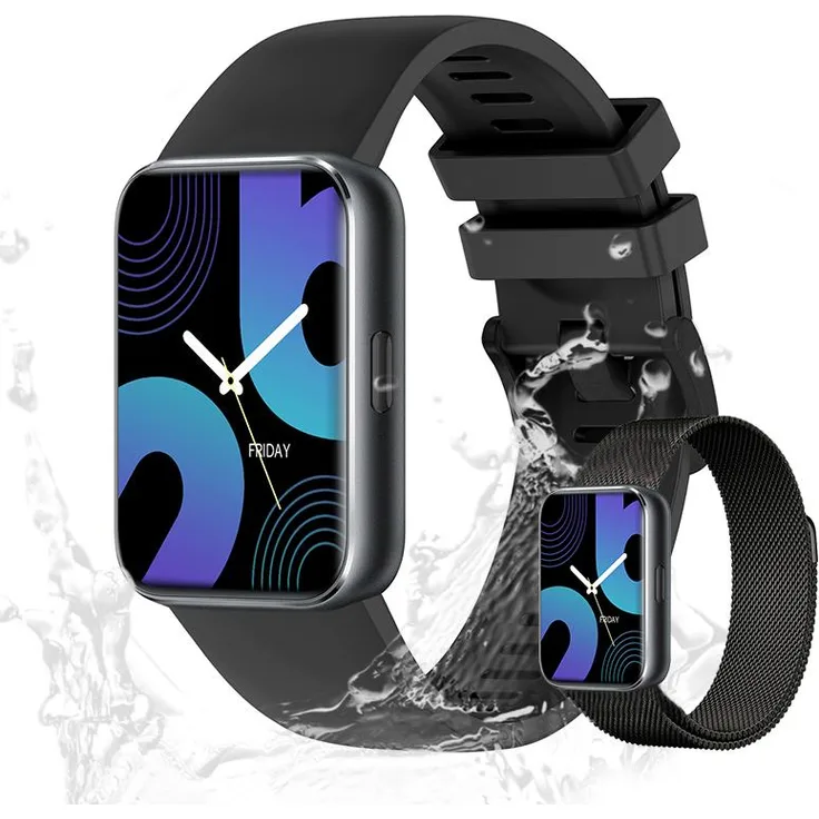 Valdus Herren Smartwatch – IP68/1ATM Wasserdicht, Telefonfunktion, Fitness-Tracker mit SpO₂, Stressanalyse & über 120 Sportmodi – Schwarz