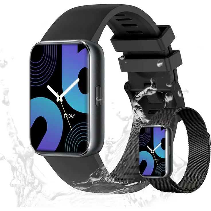 Valdus Herren Smartwatch – IP68/1ATM Wasserdicht, Telefonfunktion, Fitness-Tracker mit SpO₂, Stressanalyse & über 120 Sportmodi – Schwarz