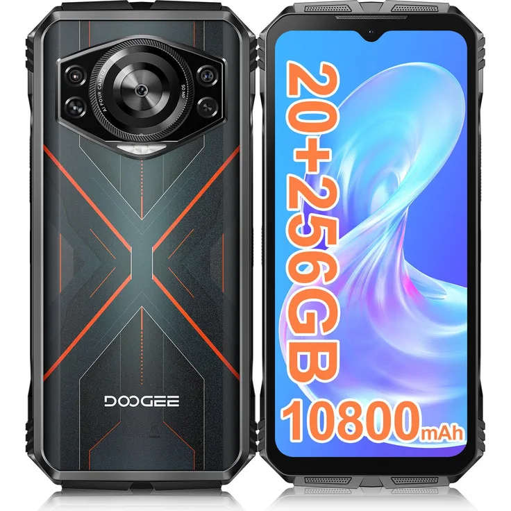 DOOGEE S cyber Smartphone (6.58 Zoll, 50 MP Kamera, Android 14.0, 20 GB+256 GB, 10800mAh, NFC, OTG)