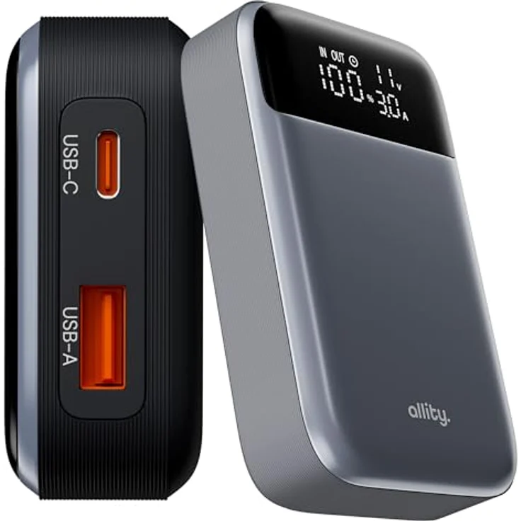 FOREVER Allity PowerBank APB-200 PD QC 33W 10000 mAh Grau - Schnelles Laden, elegantes Design – Bild 7