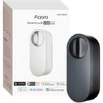 Aqara Smart Lock U200 Lite, Smartes Türschloss mit Matter über Thread, wiederaufladbarem Akku und leise Verriegelungsfunktion, elektrisch, kompatibel mit Apple Home, Google Home, Alexa, Schwarz