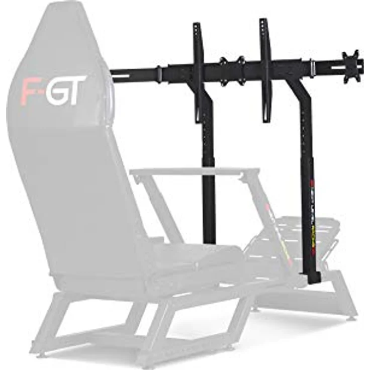 Next Level Racing Monitor Stand für F-GT Simulator Cockpit, für bis zu 3x 27 Zoll oder 1x 65 Zoll Monitore, robuste Stahlkonstruktion, schwarz – Bild 4