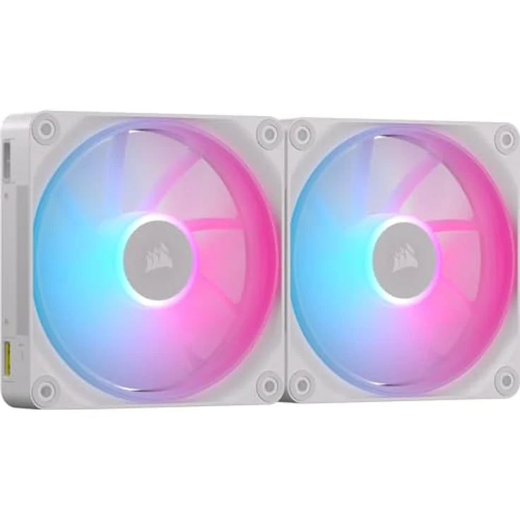 Corsair iCUE LINK LX140 RGB 140mm PWM-Lüfter Doppelpack - Zwei Lichtschleifen - Inklusive iCUE LINK System Hub - AirGuide Technologie - Weiß - Preisvergleich – Bild 1
