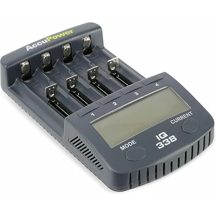 AccuPower Rundzellen-Ladegerät NiCd, NiMH, LiIon IQ338 10440, 14500, 16340, 17355, 17500, 17670, 18490, 18500, 18650, 22650 – Bild 4