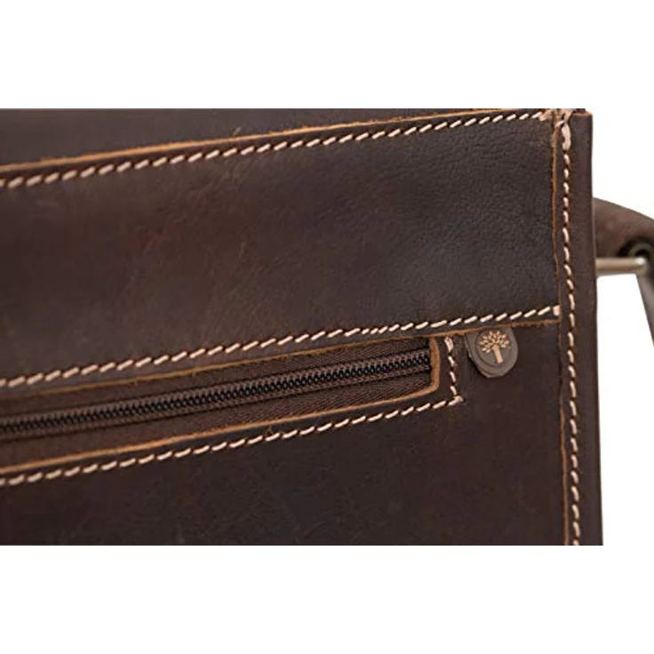 Greenburry Aktentasche Buffalo 1128 XXL, Klassische Laptop-Tasche mit vielen Fächern, braun – Bild 9