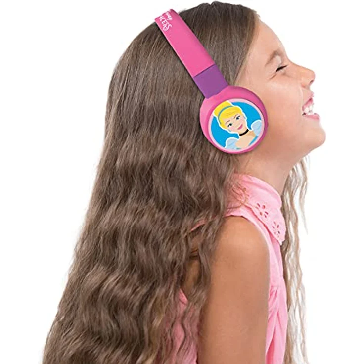 Lexibook Disney Prinzessin Kopfhörer für Kinder, faltbar, 2in1 Bluetooth mit Lautstärkebegrenzung, Frozen II Design – Bild 5