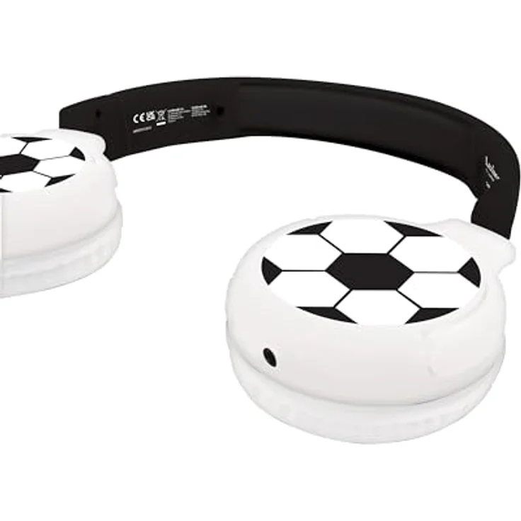 Lexibook HPBT010FO Fußball 2-in-1 Bluetooth- und kabelgebundene Kopfhörer mit Mikrofon, faltbar und verstellbar, 12 Stunden Akkulaufzeit – Bild 3