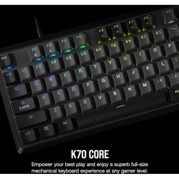 Corsair K70 CORE RGB Clavier USB QWERTY Allemand Gris – Bild 3